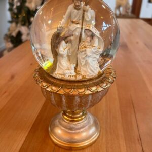 Globo Sagrada família dourado 23cm