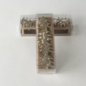 Porta guardanapo Pinheiro dourado com 4 unid.