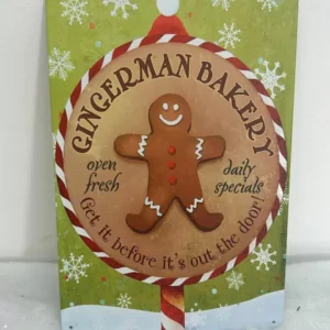 Plaquinha de metal Gingerman 30x20cm