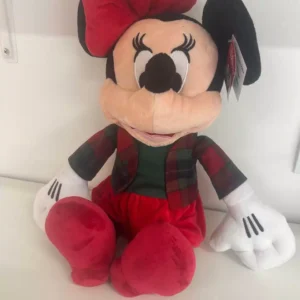 Minnie pelúcia com roupa xadrez 32cm