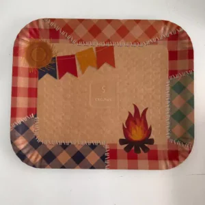 Bandeja papelão bandeirinhas 33x30cm
