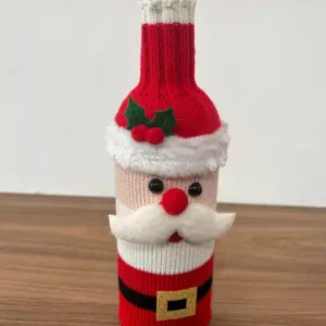 Roupa para garrafa Noel 30cm