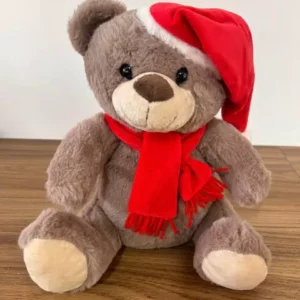 Urso de pelúcia com gorro 20cm