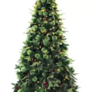 Árvore de Natal Piemonte 1,20 com picks, pinhas e leds bivolt