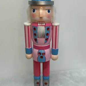Quebra nozes rosa com chapéu de bolo 38cm