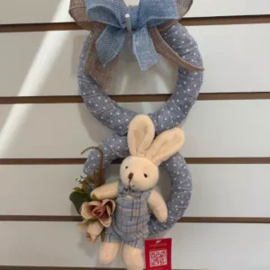 Mini guirlanda dupla de Páscoa com coelho