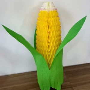 Milho com palha de papel crepom 48cm