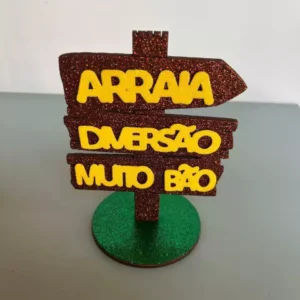 Placa Arraiá 11x16cm
