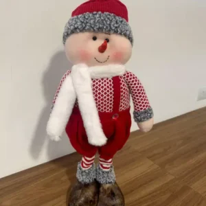 Boneco de Neve Vermelho Cachecol 60cm