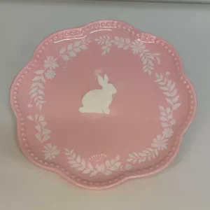 Prato porcelana rosa 22cm