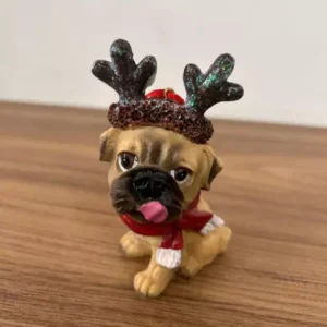 Pendente em Resina Pug 10cm