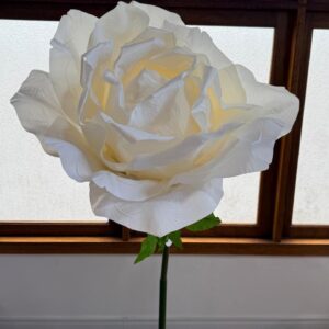 Rosa gigante branca tecido 170cm
